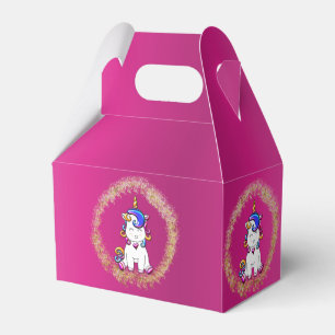 Colourful Glitter Unicorn Pink Birthday Favour Box