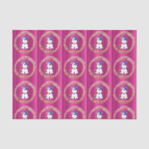 Colourful Glitter Unicorn Pink Tissue Paper