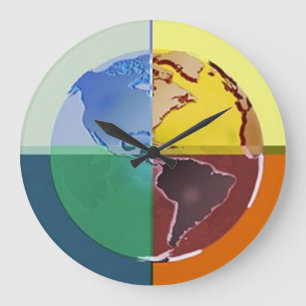 Colourful Globe Wall Clock