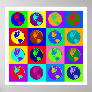 Colourful Globes I Poster