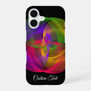 Colourful Glossy Finish Geometric iPhone 16 Case