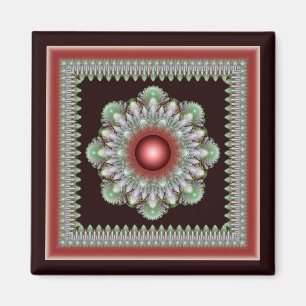 Colourful glossy ornament magnet