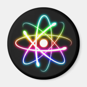 Colourful Glowing Atomics Science Magnet