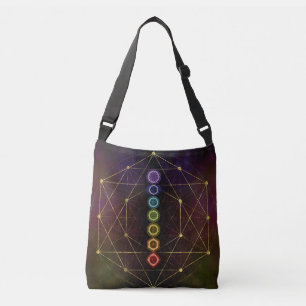 Colourful Glowing  Chakras Crossbody Bag