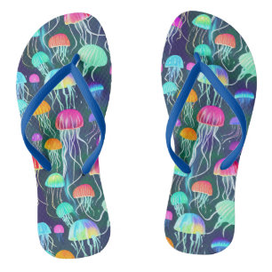 Colourful Glowing Jellyfish Thongs