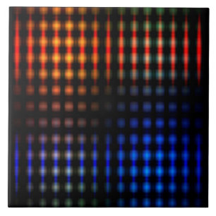 Colourful glowing lights ceramic tile