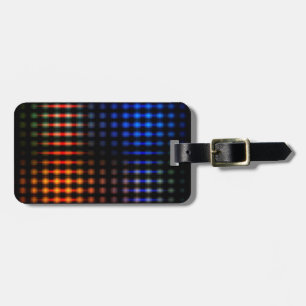 Colourful glowing lights luggage tag