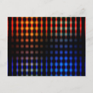 Colourful glowing lights postcard