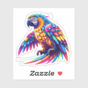 Colourful glowing parrot