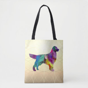 Colourful Golden Retriever  Tote Bag