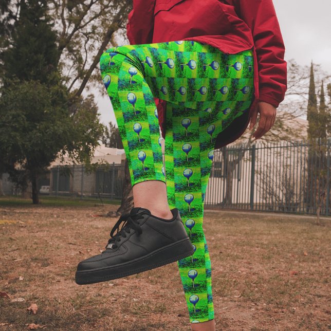 Colourful Golf Course Green Golfing Leggings (Creator Uploaded)