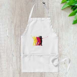 Colourful Golf Swing Silhouette Golfer Outline Standard Apron