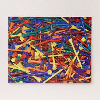 Colourful Golf Tee Jumble Jigsaw Puzzle
