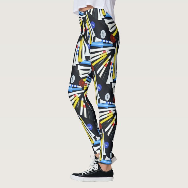 Colourful Golf Tees, Leggings (Left)