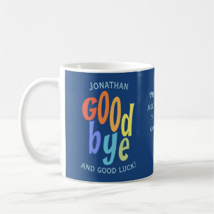 Colourful Goodbye and Good Luck Farewell Coffee Mug