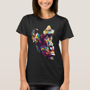 colourful gorilla Geometric head face for Monkey T-Shirt