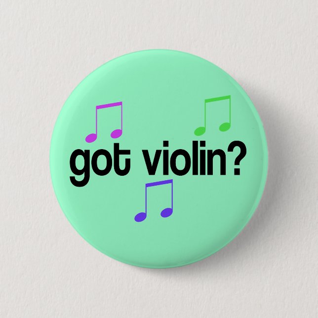Colourful Got Violin Music Button (Front)