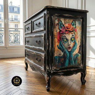 Colourful Gothic Paris Gargoyle Decoupage  Tissue Paper