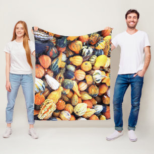 Colourful Gourds C  Fleece Blanket