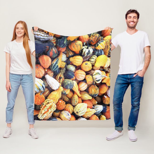 Colourful Gourds C  Fleece Blanket (In Situ)