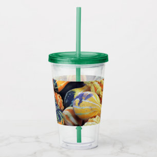 Colourful Gourds Close Up Acrylic Tumbler