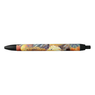 Colourful Gourds Close Up Black Ink Pen