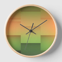 Colourful Gradient Brick Wall Clock 