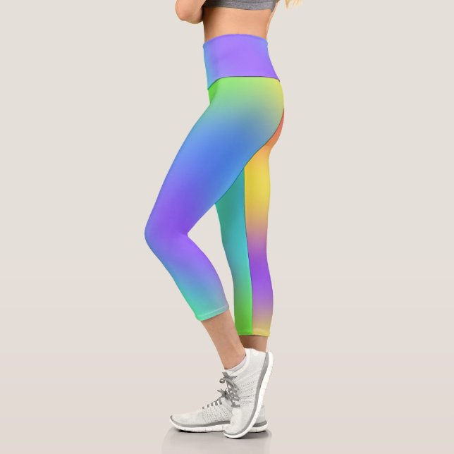 Colourful Gradient Capri Leggings (Left)