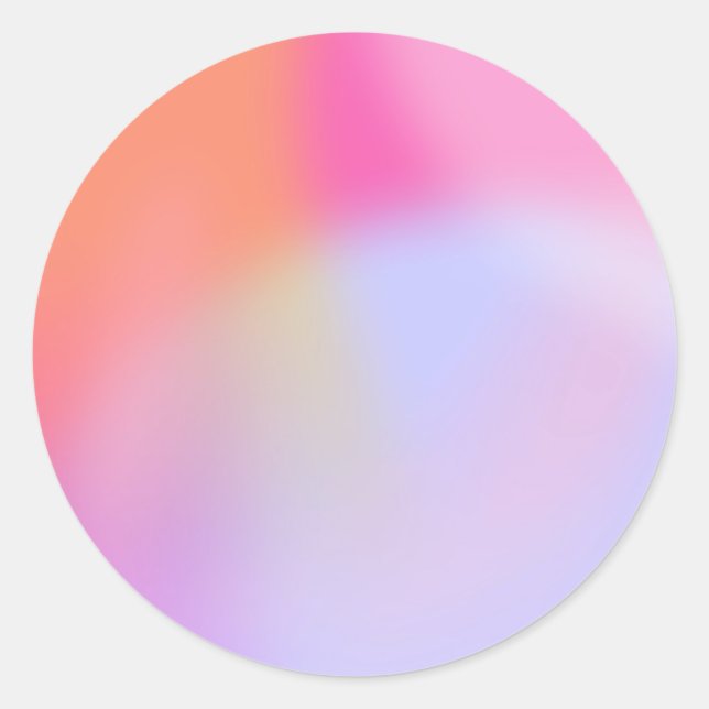 Colourful Gradient Custom Trendy  Classic Round St Sticker (Front)