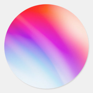 Colourful Gradient Custom Trendy Classic Round Sticker