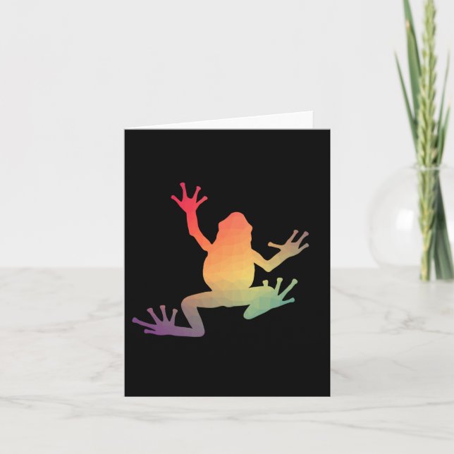 Colourful Gradient Frog Lover Gifts Card (Front)