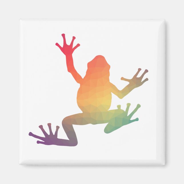 Colourful Gradient Frog Lover Gifts Magnet (Front)