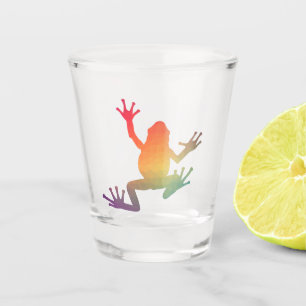 Colourful Gradient Frog Lover Gifts Shot Glass