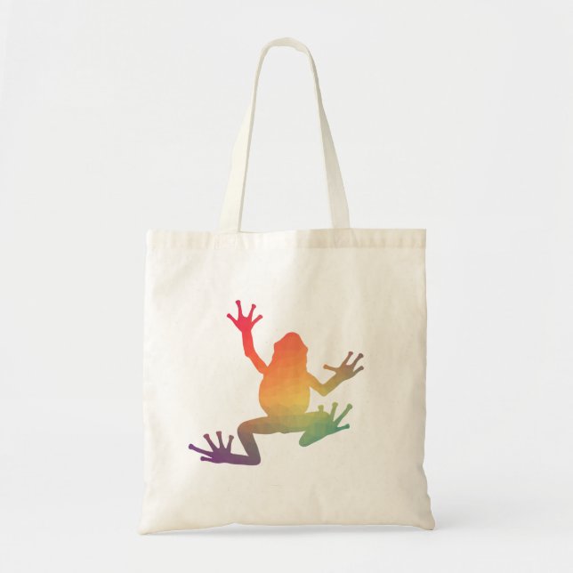 Colourful Gradient Frog Lover Gifts Tote Bag (Front)