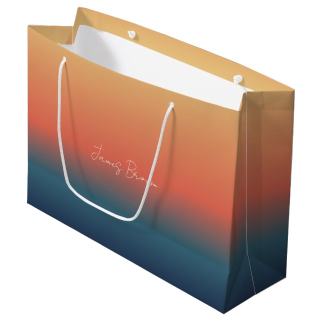 Colourful Gradient Gift Bag (Front Angled)