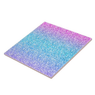 Colourful Gradient Glitter TextureGlitter Ceramic Tile