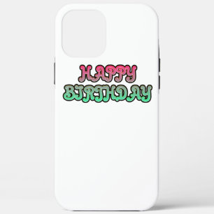 Colourful Gradient Happy Birthday Typography iPhone 12 Pro Max Case