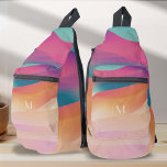 colourful gradient modern monogram travel sling bag<br><div class="desc">Introducing the "Modern Monogram Colourful Abstract Gradients Travel Sling Bag" designed by PixeliaDesigns, a masterpiece of vibrant colour and minimalist design for the contemporary woman. Crafted with a unique blend of modern abstract gradients, this sling bag stands out with its personalised white monogram, embodying both style and simplicity. Ideal for...</div>