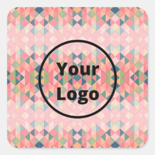 Colourful gradient trangles pattern square sticker