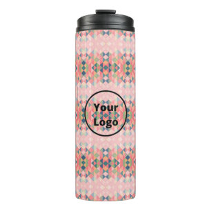 Colourful gradient trangles pattern thermal tumbler