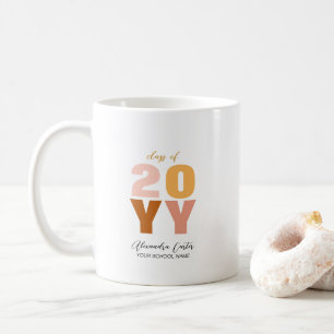 Colourful Graduation Year Personalised Name Gift  Coffee Mug