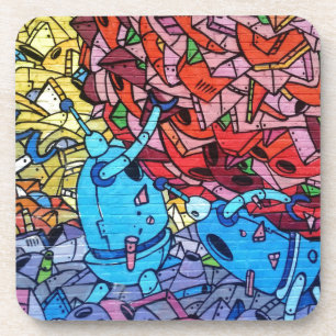 Colourful Graffiti Art Coaster