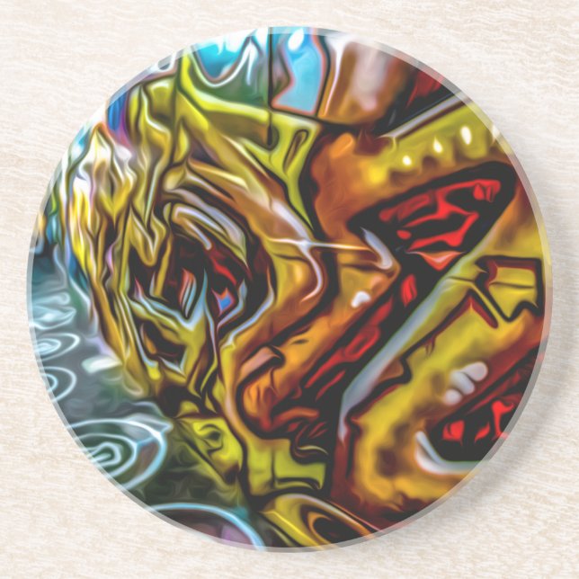 Colourful Graffiti Art Coaster (Front)