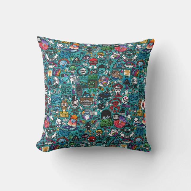 Colourful Graffiti Art, Cushion (Front)