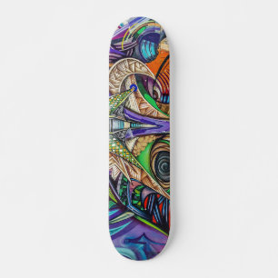 Colourful Graffiti Art Skateboard