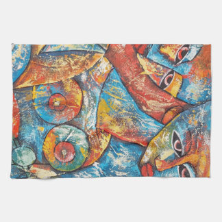 Colourful Graffiti Art Tea Towel