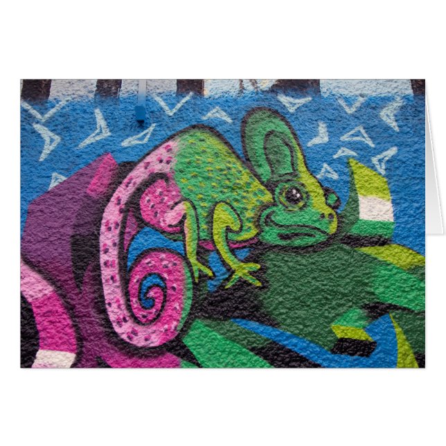 Colourful Graffiti Chameleon (Front Horizontal)