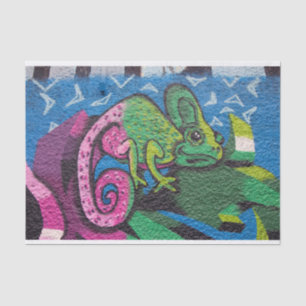 Colourful Graffiti Chameleon Tissue Paper