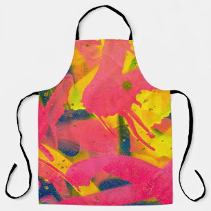 Colourful Graffiti. Closeup abstract street artart Apron