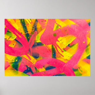 Colourful Graffiti. Closeup abstract street artart Poster